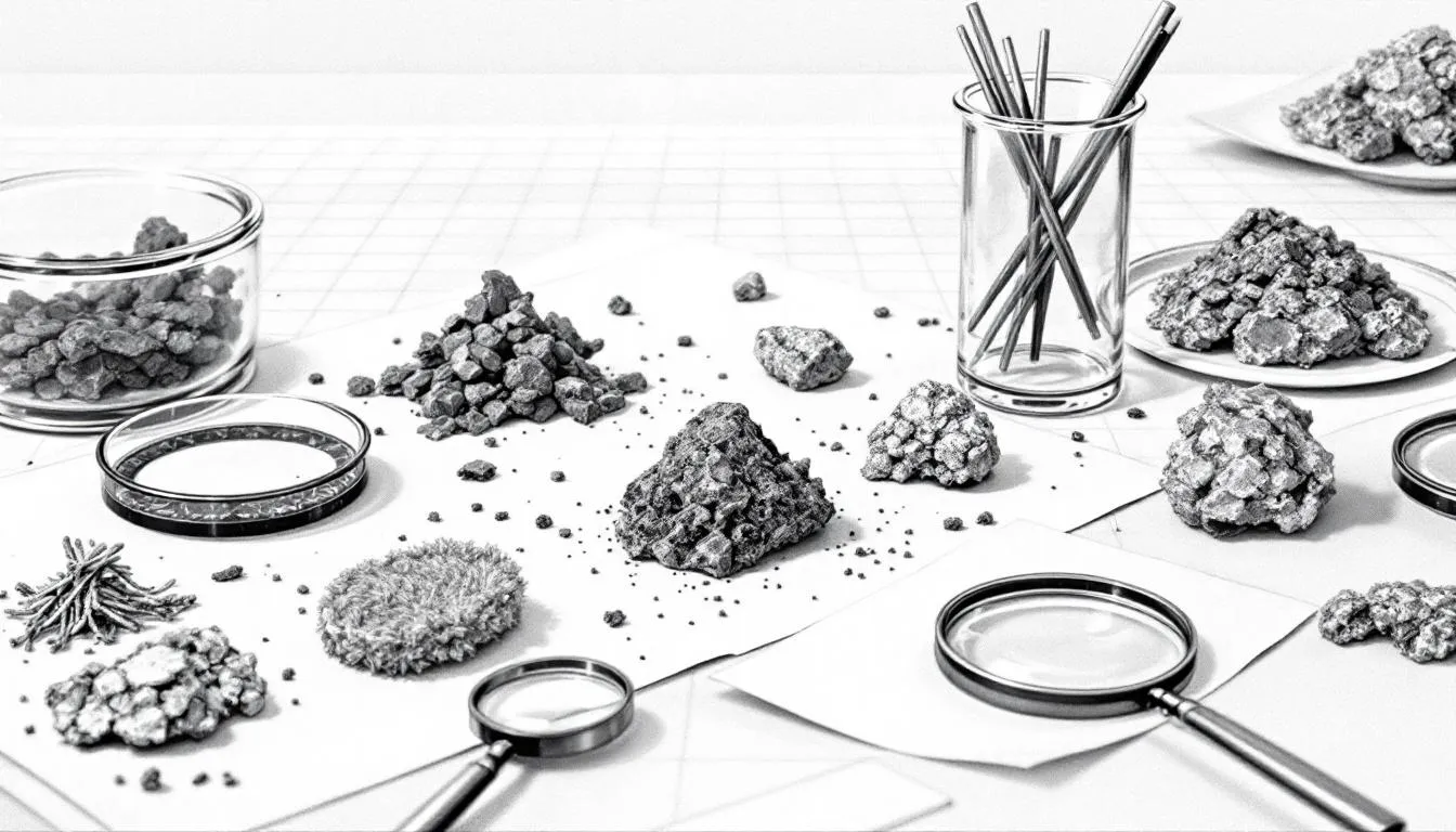 An image depicting various asbestos materials that pose health risks.